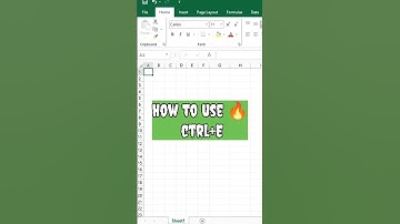 Ctrl+E Flash Fill  #excel #youtubeshorts #shorts