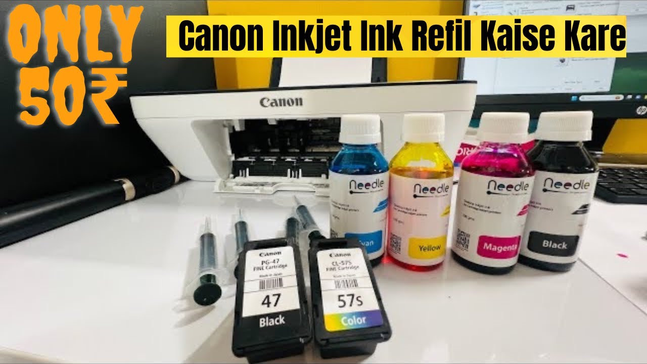 How to Refill Canon PG47 & CL57 Ink cartridge How to refill Ink