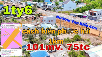 LÔ ĐẤT SÁT ĐƯỜNG VEN BIỂN VŨNG TÀU BÌNH CHÂU, GẦN BIỂN PHƯỚC HẢI.GIÁ 1TY6