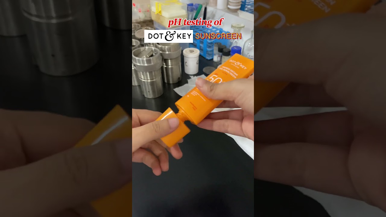 pH testing of DOT & KEY detan mango *sunscreen* 