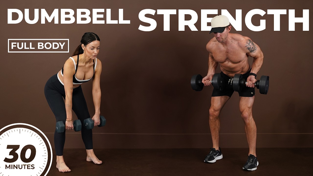 30 Min Full Body Strength Training at Home with Dumbbells