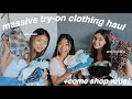 MASSIVE TRY-ON HAUL + SHOP W/MY NEW ROOMMATES