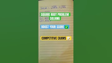 SQUARE ROOT❓| MATHS🤩| COMPETITIVE EXAMS📝 | #seo #mathstricks #sattips #examprep