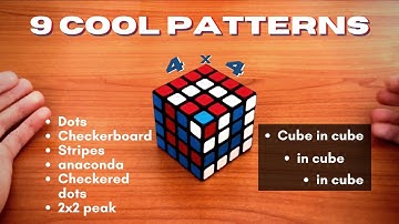 9 COOL PATTERNS for the 4x4 Rubik