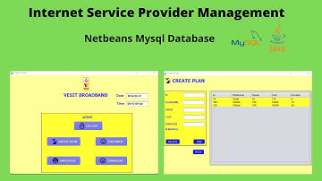 Internet Service Provider Project on Java Mysql