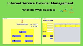 Internet Service Provider Project on Java Mysql