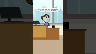 When the new hire disregards company rules Part02 #animation #manager #corporate