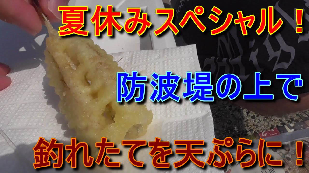 夏休みsp 防波堤で釣った魚で天ぷら 46本目 Youtube 夏休みsp 防波堤で釣った魚で天ぷら 46本目 Youtube