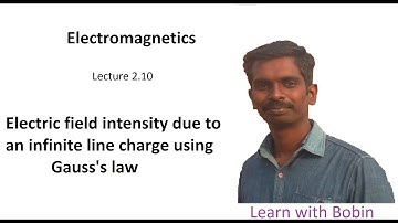 Electric field due to an infinite line charge using Gauss