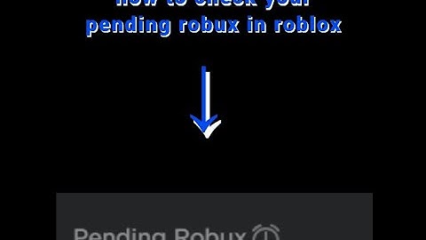 How to check your pending robux (Tutorial) | My first video