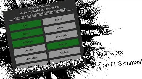 Roblox Scripts/Aimbot GUI*BEST AIMBOT!*, ESP, Tracers, Silent Aim, More!/Scripts