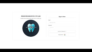 Google Sign Up & Login – Prosthodontic Pulse Dental App