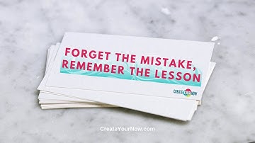 1769 Forget the Mistake, Remember the Lesson