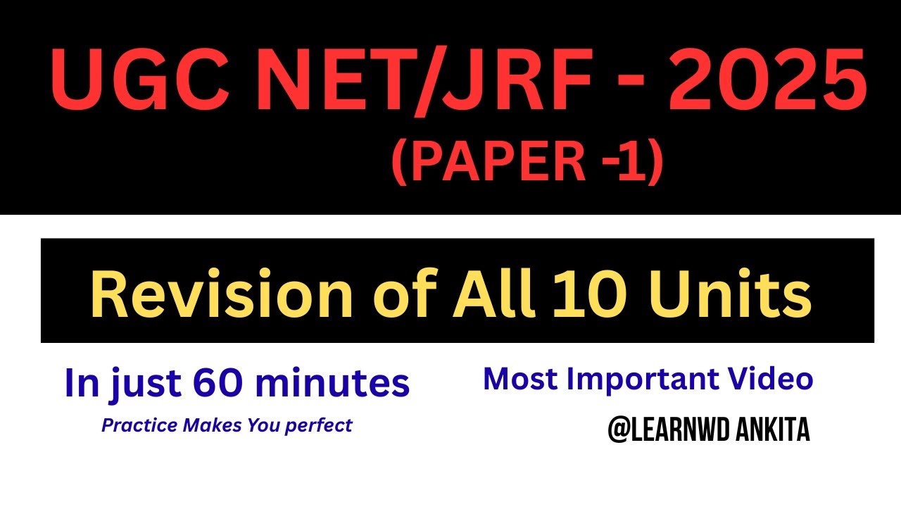 |UGC NET/JRF |PAPER - 1 |MOST REPEATED MCQ  DEC 2025 |  Class -40
