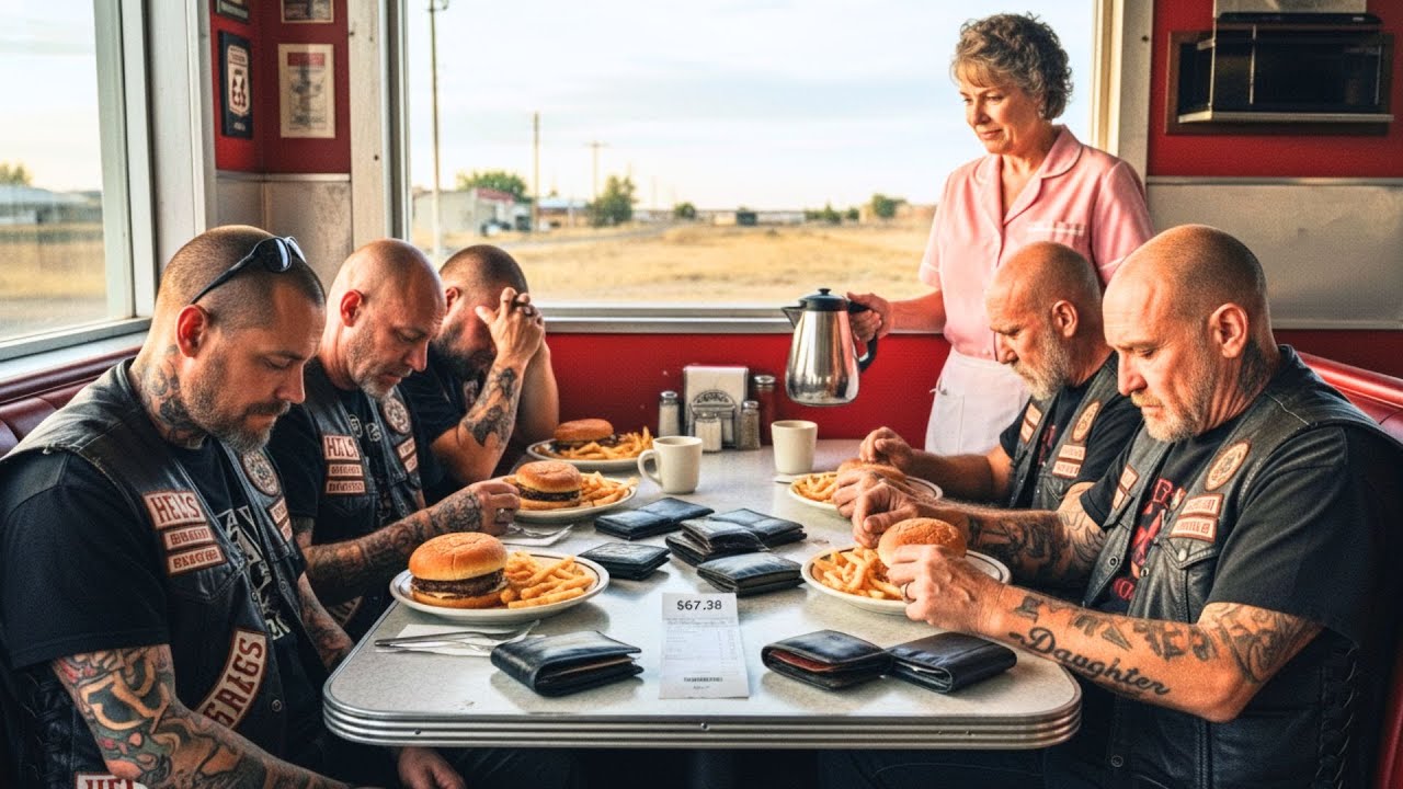 Бедная официантка отказалась платить за еду, накормив 5 нищих байкеров. Спустя 48 часов 800 «Анге...