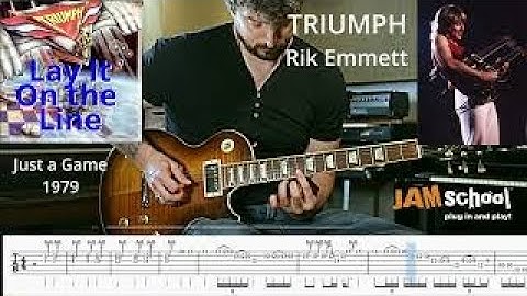 Triumph Lay it on the Line Rik Emmett Guitar Solo TAB