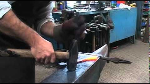 Blacksmith making a suffolk latch