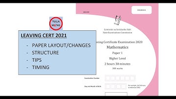 Leaving Cert Maths 2021. Tips, Changes, Timing