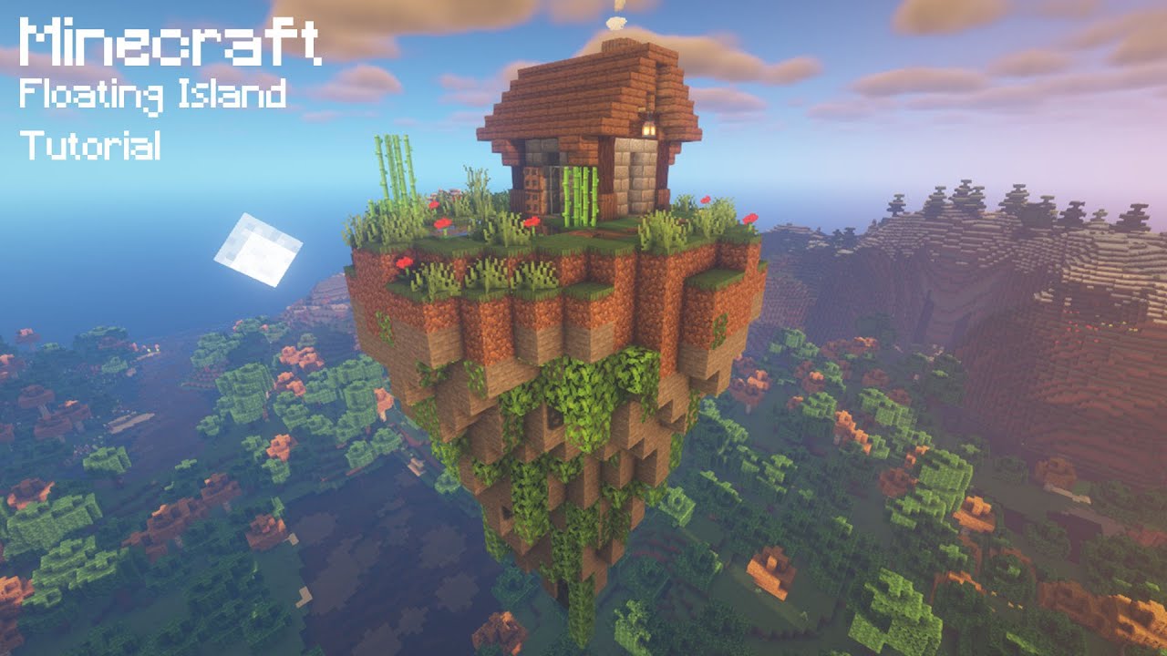 Minecraft - How to Build a Floating Island - Floating Island Tutorial