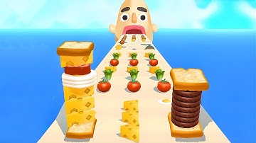 Sandwich Runner - SpeedRun All Levels Gameplay Walkthrough Android,ios New Update E12