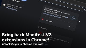 Bring back Manifest V2 extensions in Chrome!