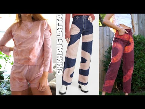 Recreating BLEACH DYE Techniques ~ Ekkhaus Latta Jeans - YouTube