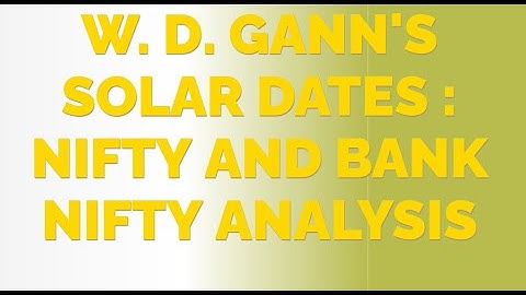 Nifty and Bank Nifty Analysis Demystified | Discover W. D. GANN