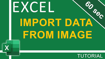 How To Import data from Image into Excel in 60 seconds - Excel Tutorials for Everyone