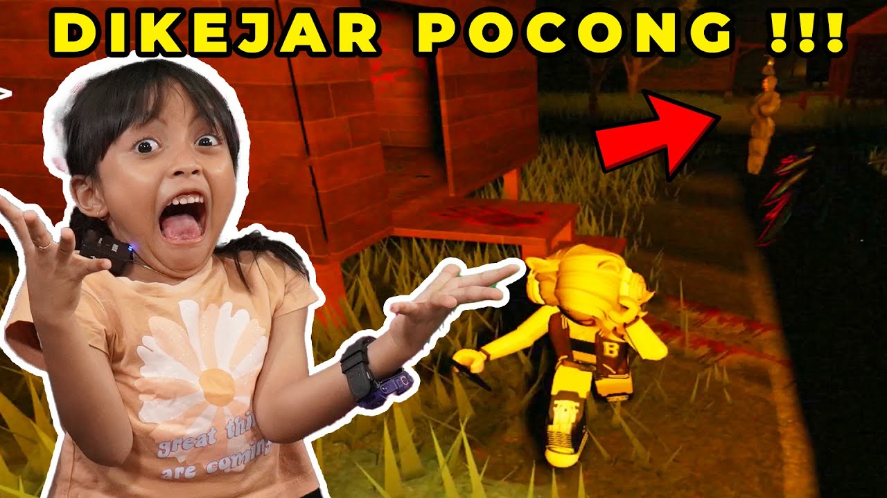 LEIKA MASUK KE KAMPUNG HOROR KAGET ADA POCONG DI ROBLOX YouTube