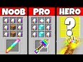 Minecraft Battle: NOOB vs PRO vs HEROBRINE: RAINBOW CRAFTING CHALLENGE / Animation