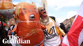 Protesters against Trump’s visit to Ireland react to ‘united Ireland’ comments