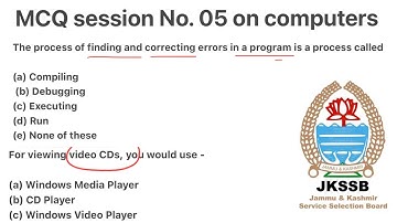 Lec-05|MCQ on Computers high level | jkssb phase 2 | jkssb FAA and sub inspector