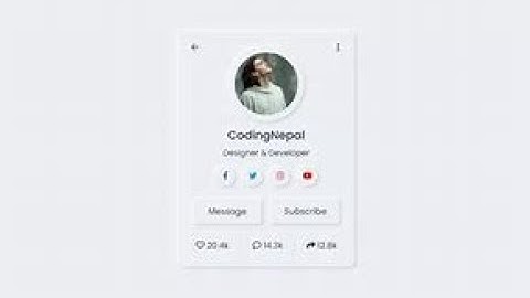 Neumorphism Profile Card UI Design using only HTML & CSS