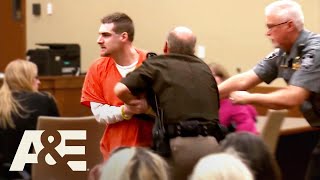 Court Cam: Murderer LUNGES at Prosecutor During Sentencing | A\&E