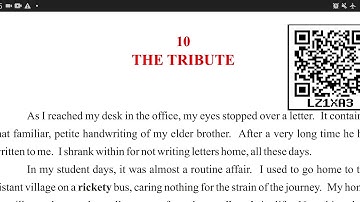 Class X ENGLISH (PART-2) CH-10 The Tribute /DR KUMAWAT