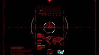 Futuristic Red and Black World Map Interface Setup.  #RedAndBlack #WorldMap #TechSetup