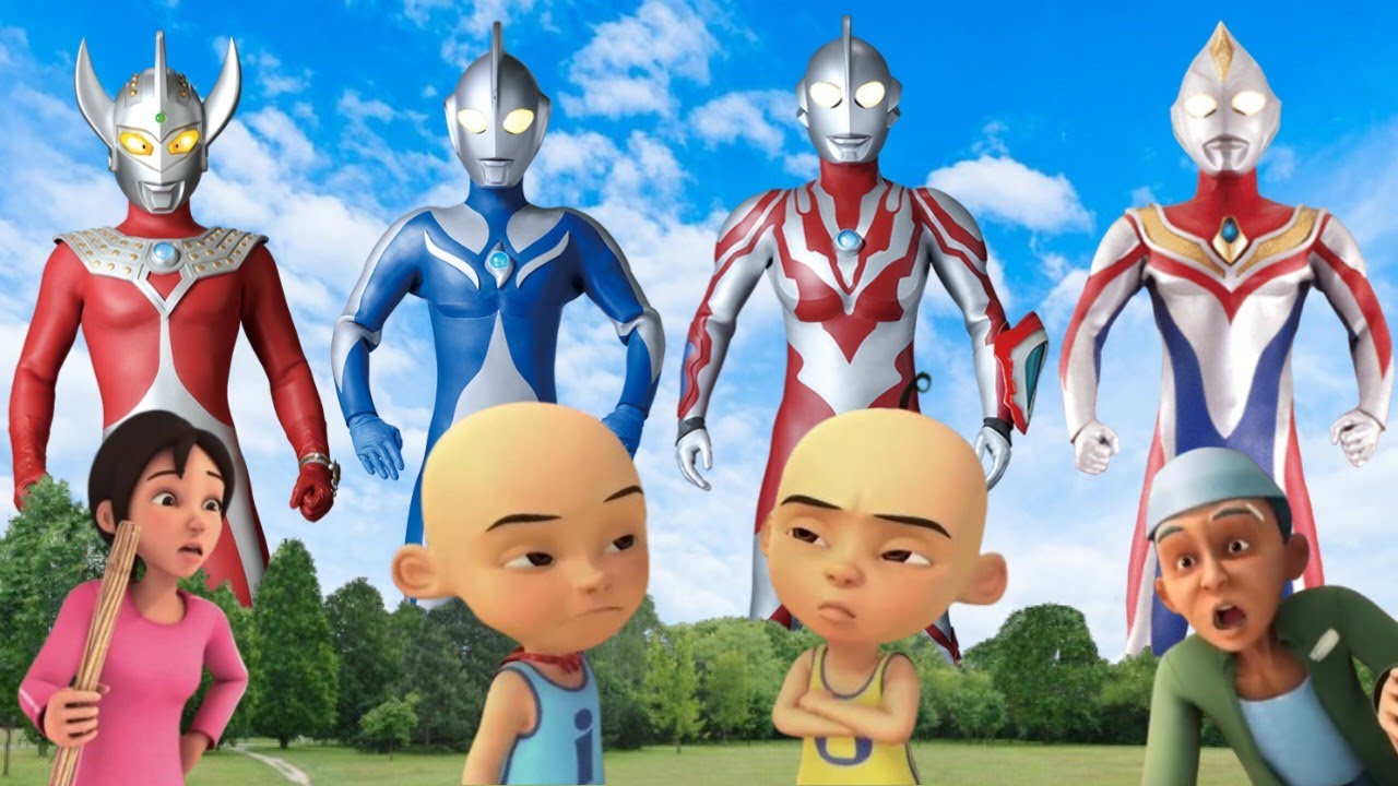 Kompilasi Upin ipin dan Para Ultraman Melawan Para Siren head di kampung durian runtuh