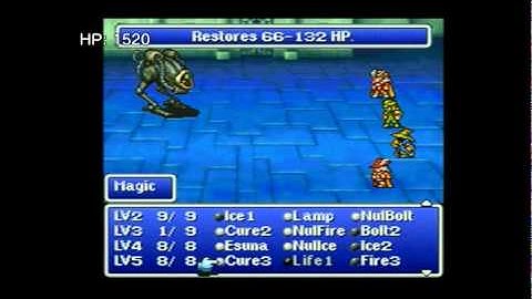Final Fantasy (FF Origins) - PS1 - Warmech battle with HP displayed