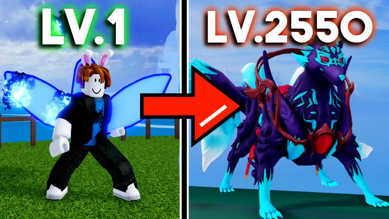 Noob To MAX LEVEL Using Kitsune Fruit In Blox Fruit! - YouTube