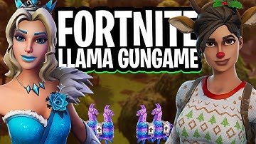 LLAMA GUNGAME 1v1v1 MINI-GAME!  - Fortnite: Battle Royale Creative (Nederlands)