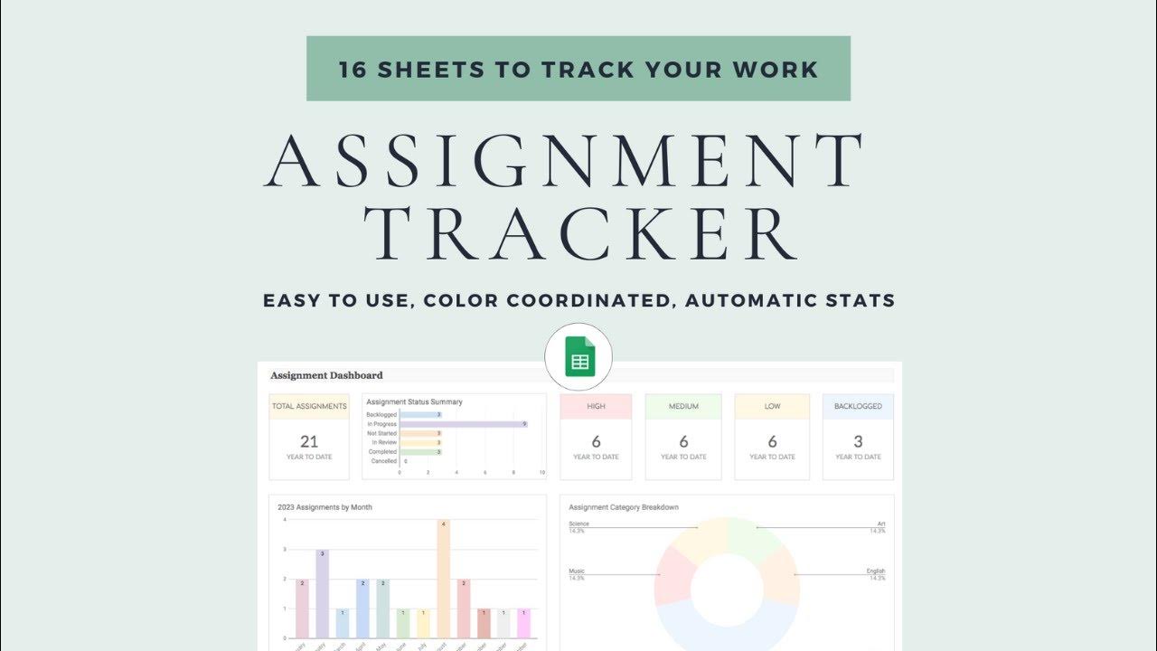 how to make assignment tracker on google sheets