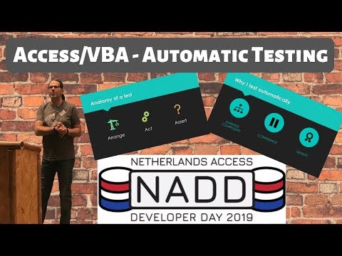 Automatic Testing in VBA and Access - NADD 2019 - Philipp Stiefel