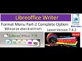 Format menu Part-2- Latest Version Format Menu complete tutorial. #libreoffice writer #shaanclasses