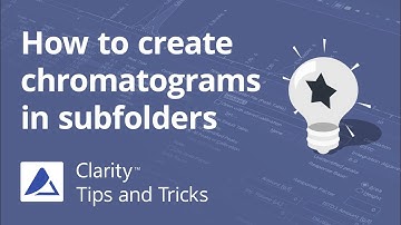 How to create chromatograms in subfolders