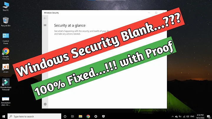 How to fix Windows Security Error? ||  Security at a glance? Blank Window || COMPUTER MASTER - DayDayNews