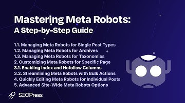 Enabling Index and Nofollow Columns with SEOPress
