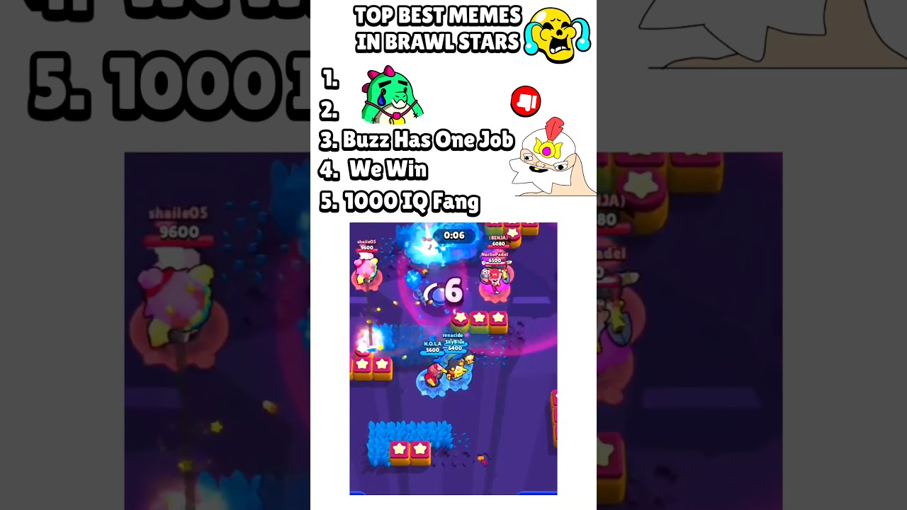 The End Top 5 Brawl Stars Memes Brawlstars Shorts Trending Viral