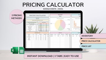 Pricing Calculator Tutorial - Handmade Products Pricing - Profit Margin - Pricing List - Inventory