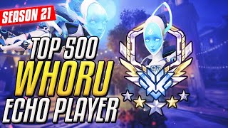 AGGRESSIVE ECHO Player TOP 500 Korean Player 'WhoRu' [OVERWATCH SEASON 21]