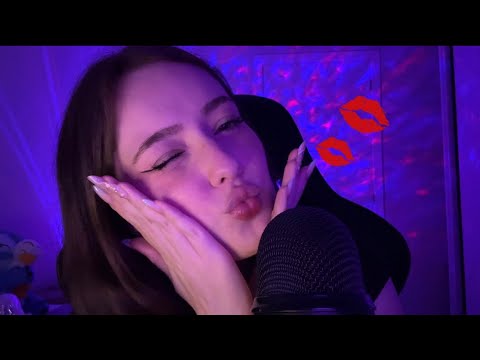 ASMR te dando BEIJINHOS! 💋 (c/ sons molhados e mãos na tela)